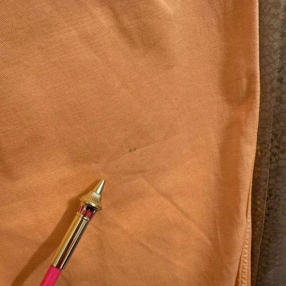 Free People Addy Wide Leg Chino Pants Pastel Light Orange Size 4 NWOT - Picture 7 of 14